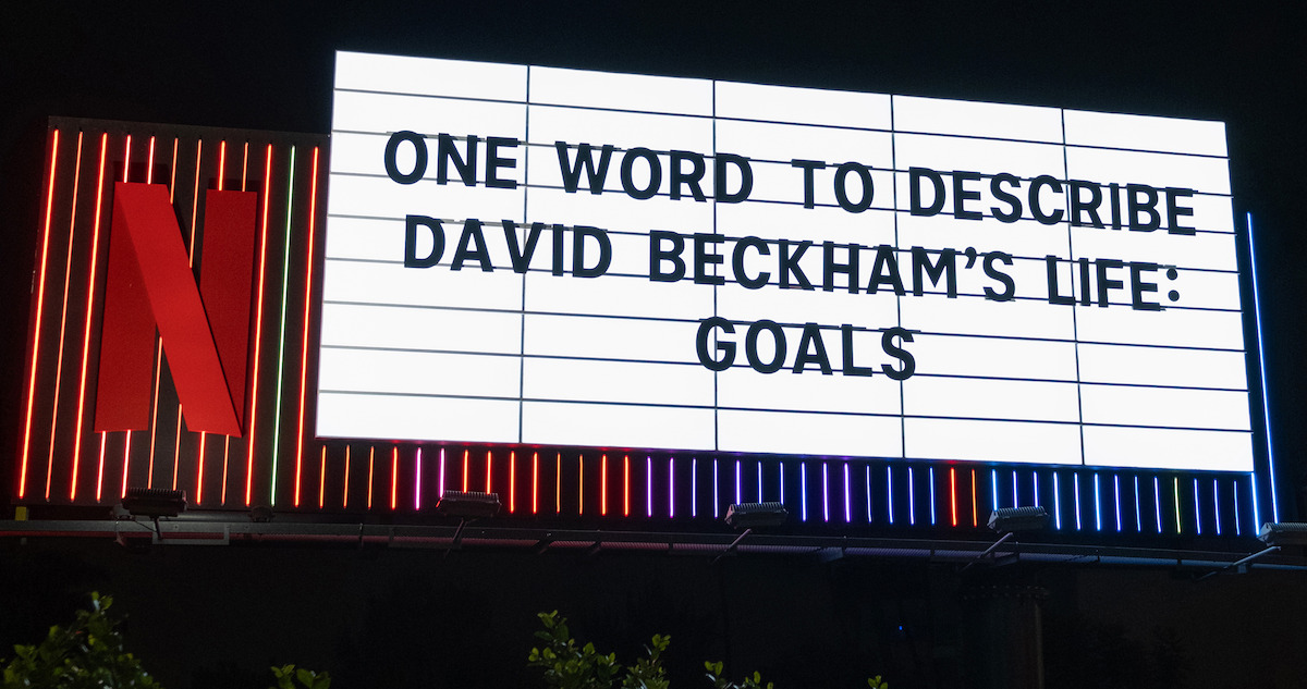One Word To Describe David Beckham's Life: Goals